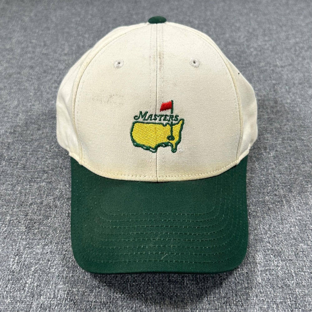Masters American Needle Golf Hat Cream Green Vintage Strapback Mens Cap ⛳️